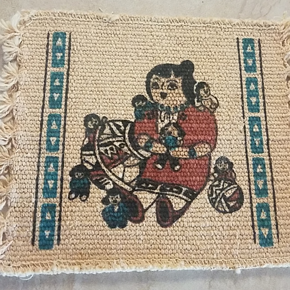 2 Canvas Coasters Native Story Teller Design